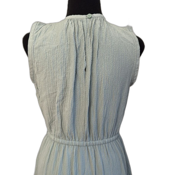 Calvin Klein Gauzy Tiered Midi Dress Sage Green Size 4 - Picture 6 of 10
